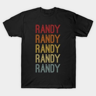 Randy Name Vintage Retro Pattern T-Shirt